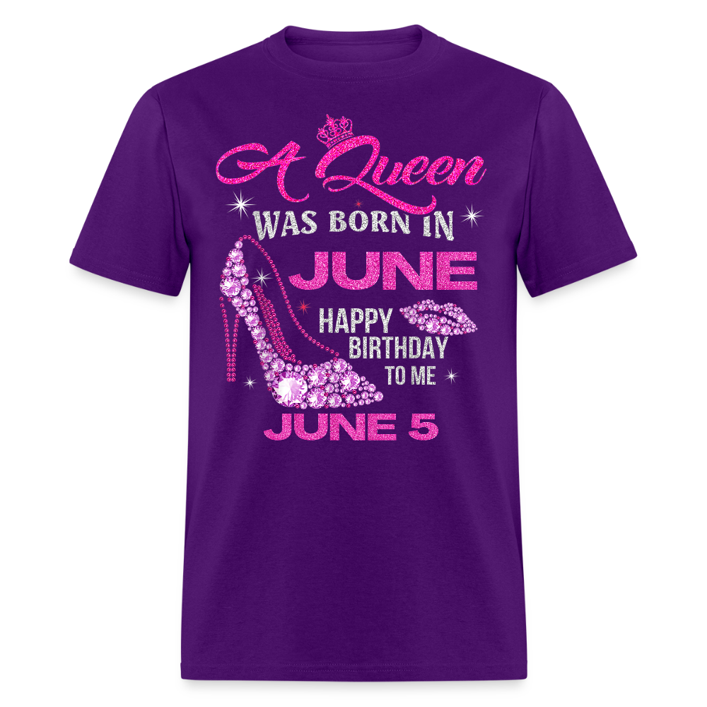 A QUEEN BORN ON 5TH JUNE - purple