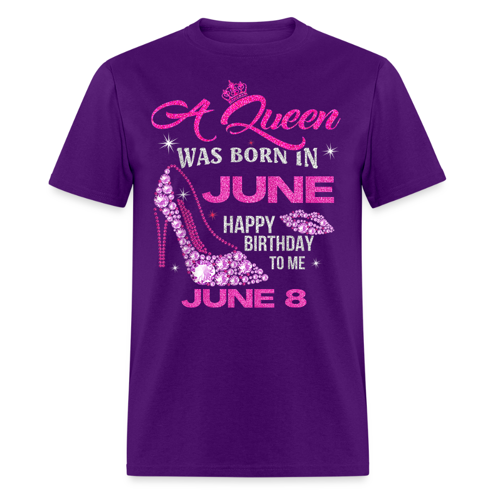 A QUEEN BORN ON 8TH JUNE - purple