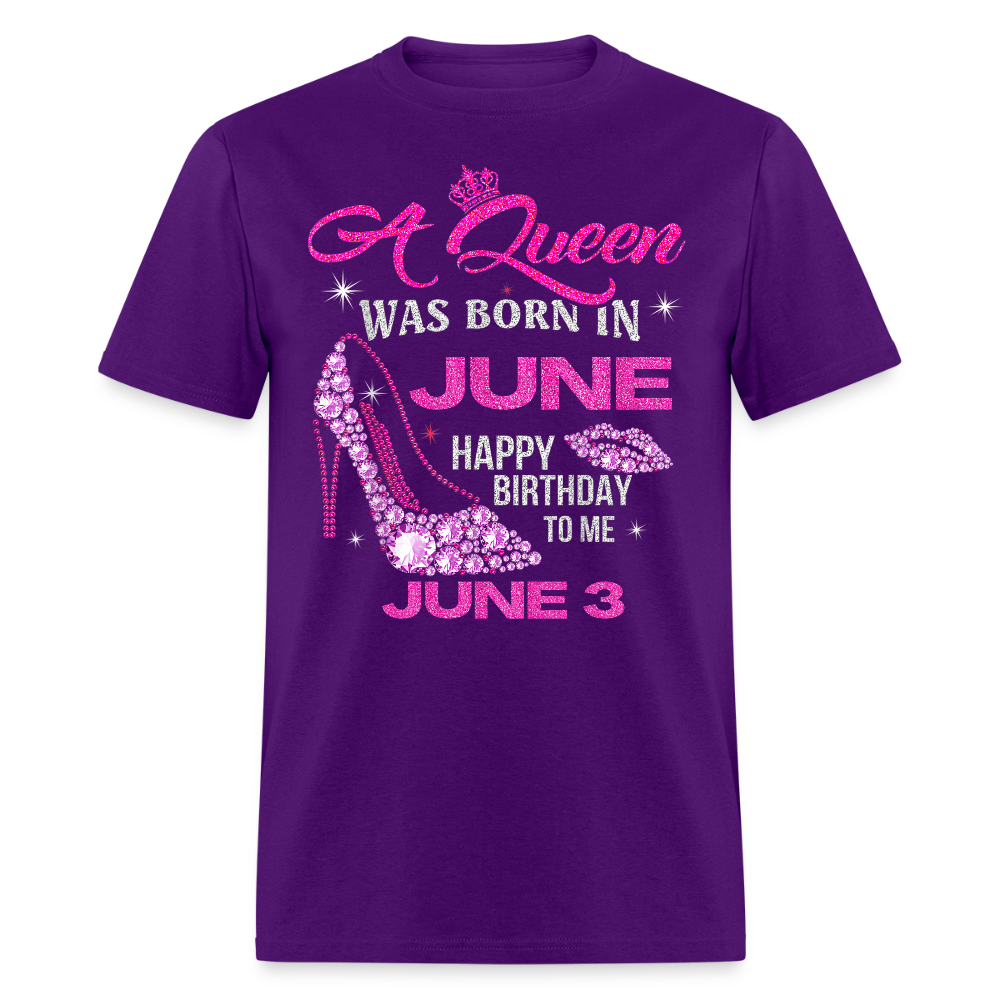 A QUEEN BORN ON 3RD JUNE - purple