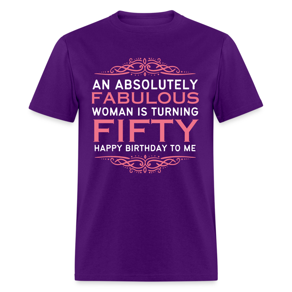 ABSOLUTELY FAB FIFTY SHIRT - purple