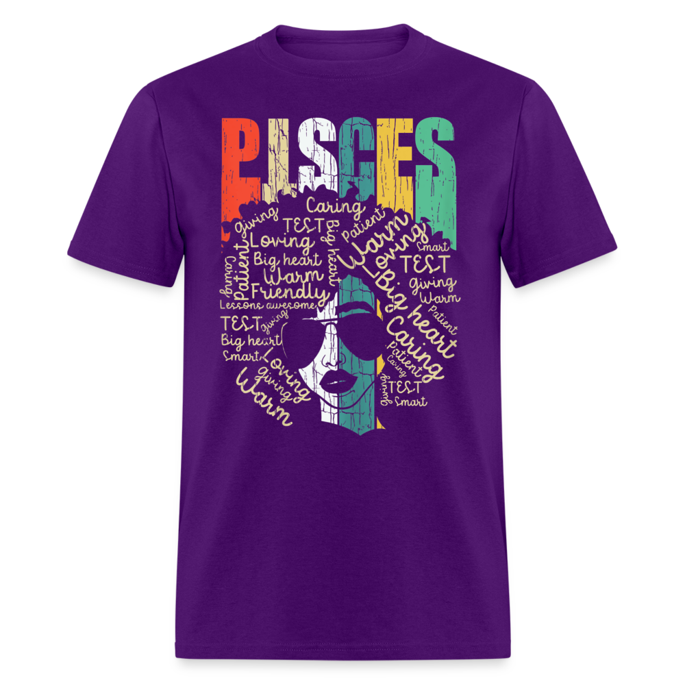 PISCES CLOURFUL QUALITY SHIRT - purple