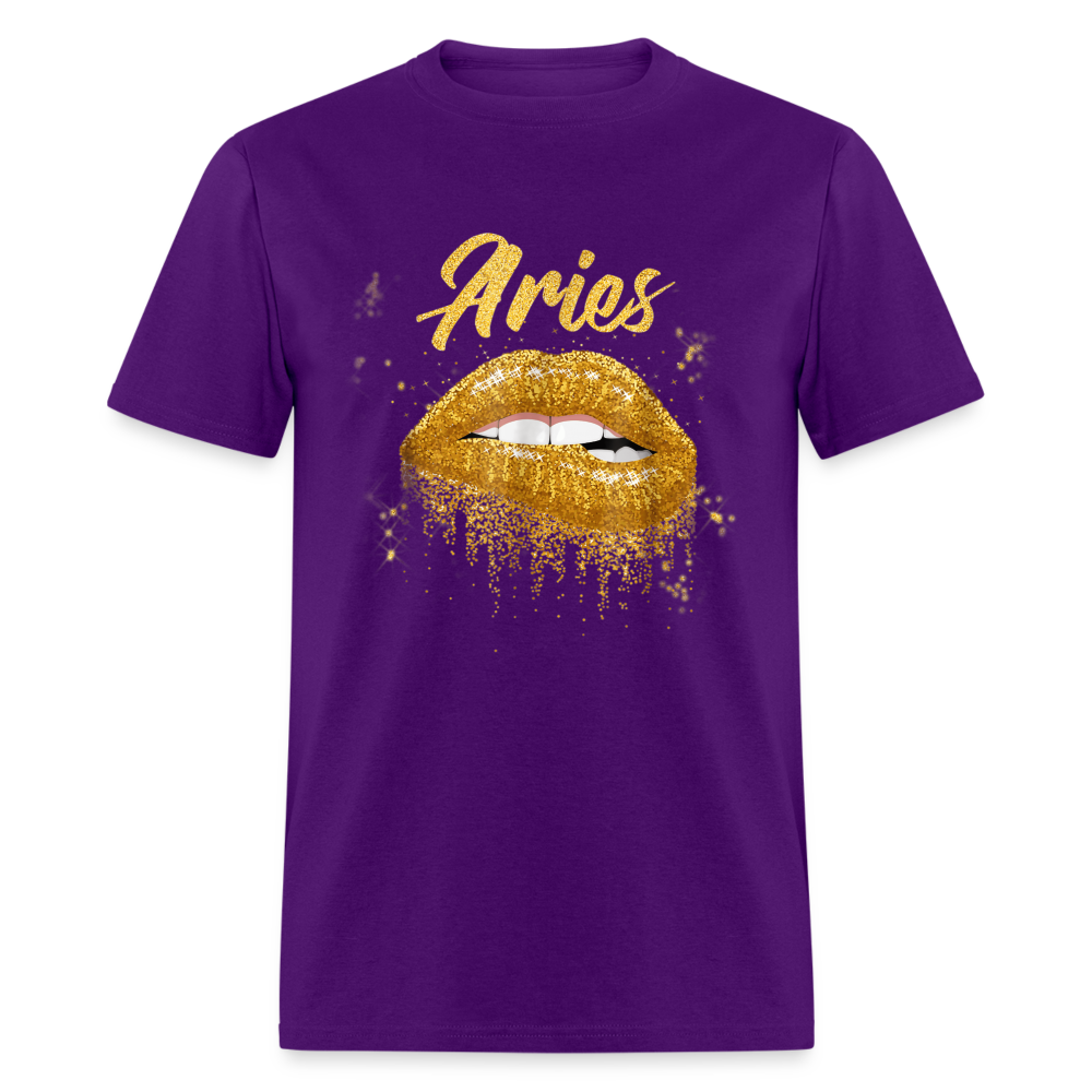 ARIES GOLD LIPS SHIRT - purple
