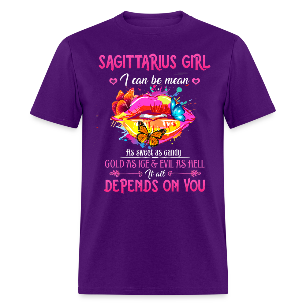 SAGITTARIUS MEAN GIRL SHIRT - purple