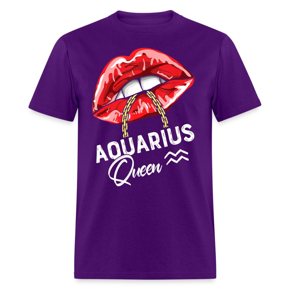 AQUARIUS RED LIPS SHIRT - purple