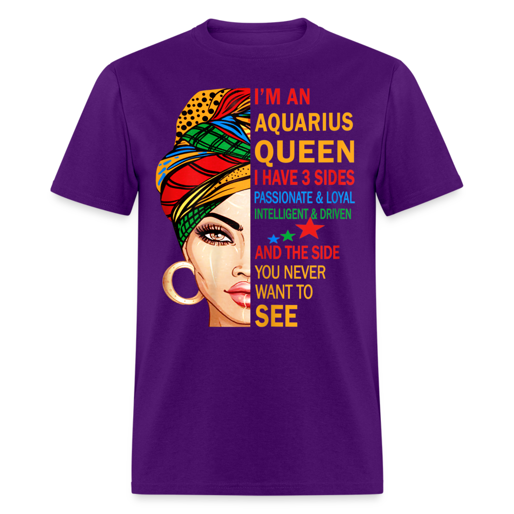 AQUARIUS QUEEN THREE SIDES SHIRT - purple