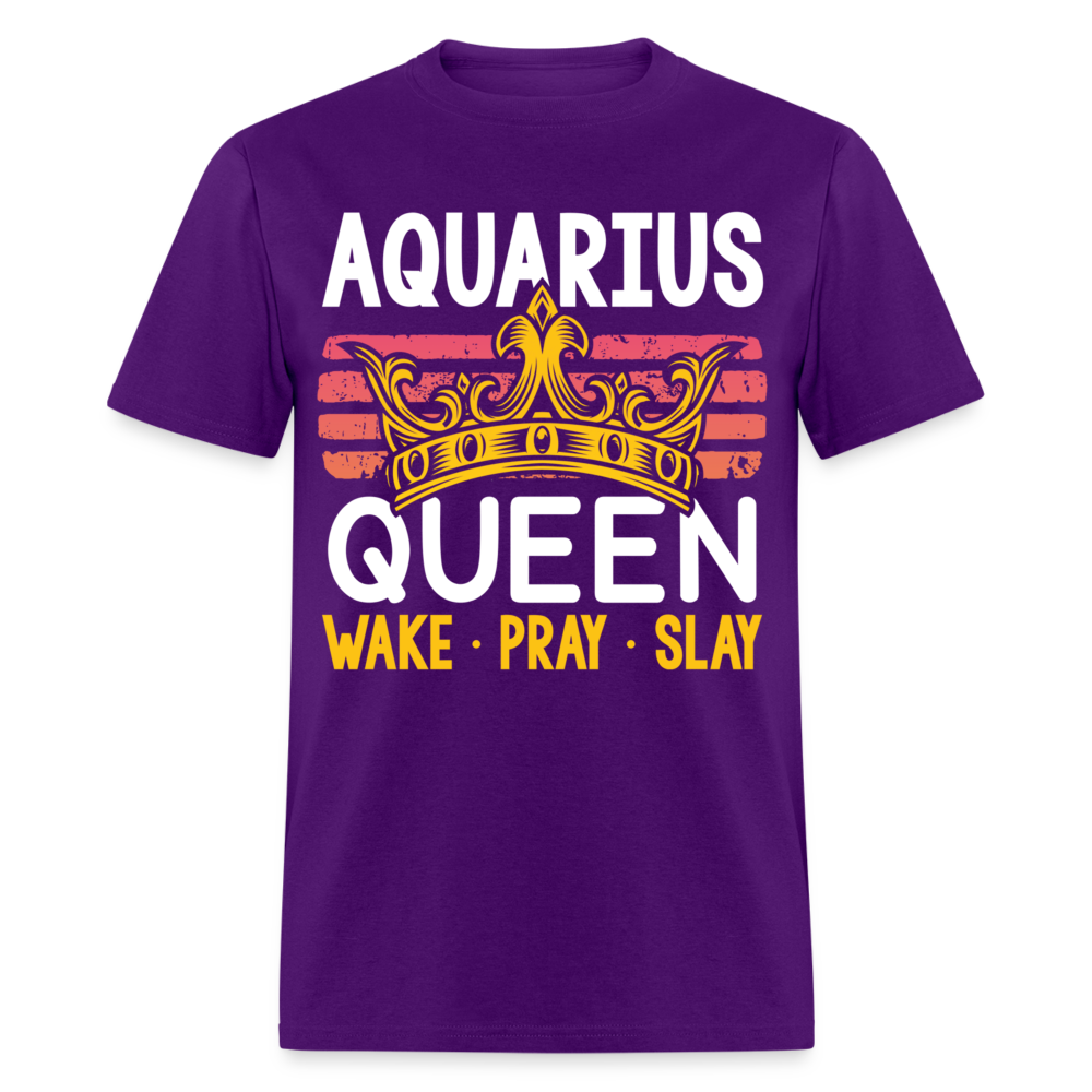 AQUARIUS WAKE PRAY SHIRT - purple