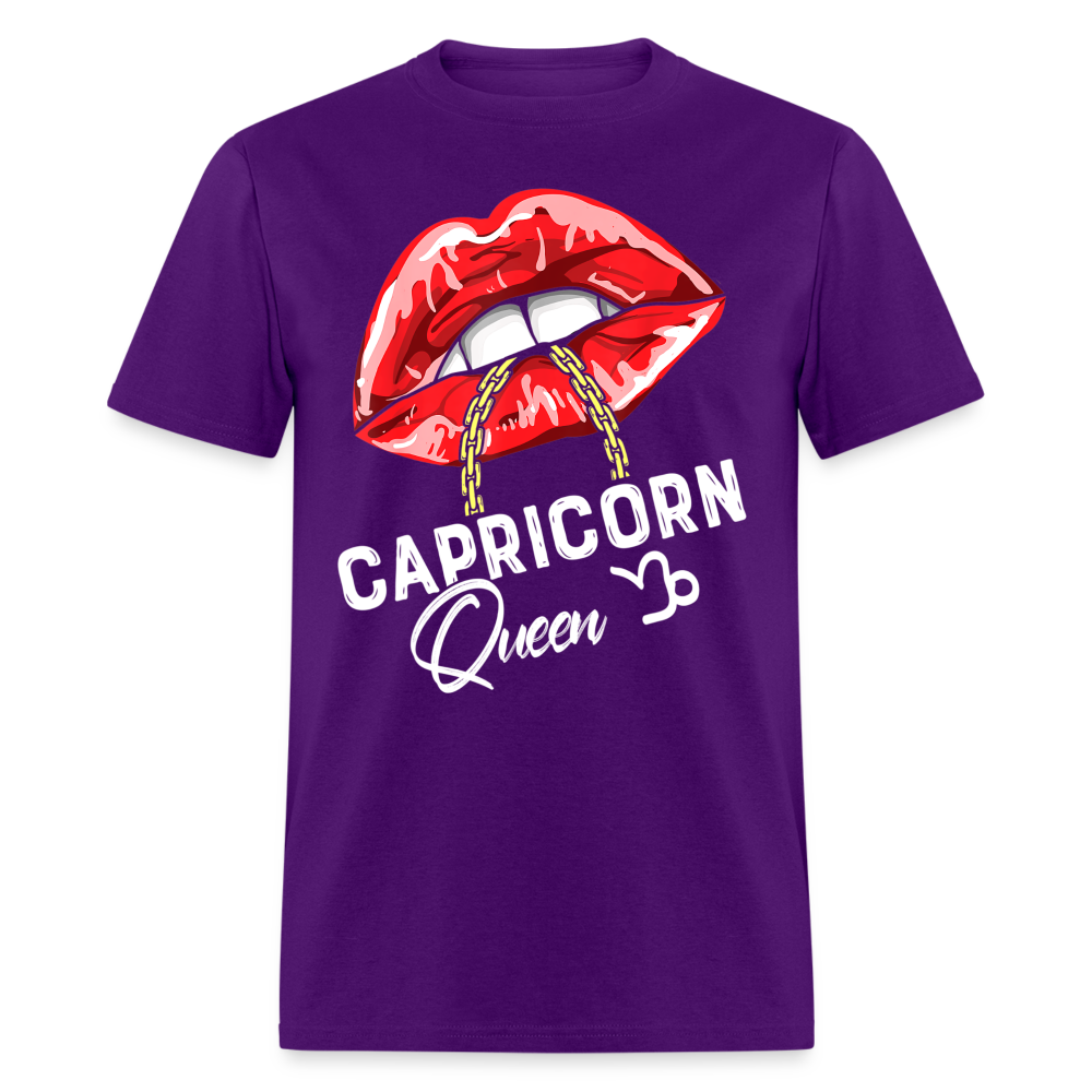 CAPRICORN RED LIPS SHIRT - purple