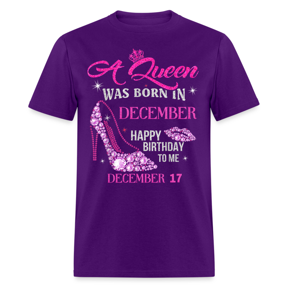 17TH DECEMBER QUEEN UNISEX SHIRT - purple