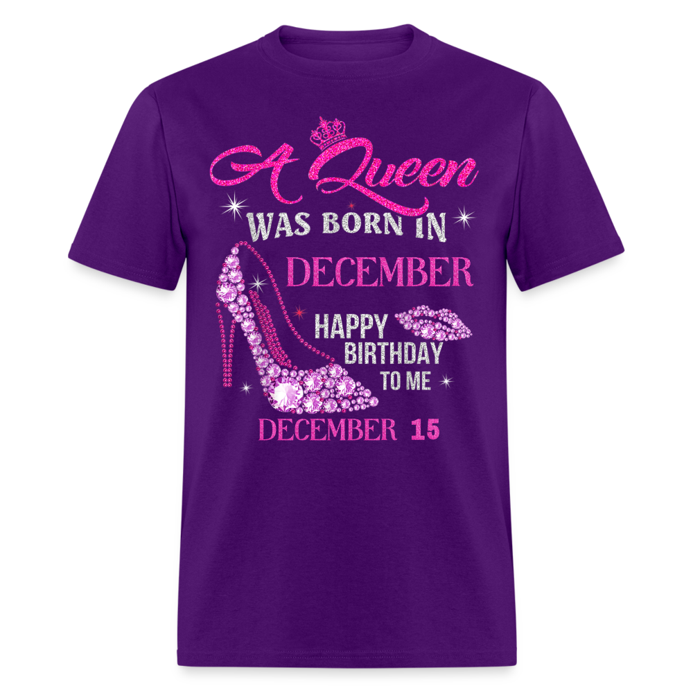 15TH DECEMBER QUEEN UNISEX SHIRT - purple