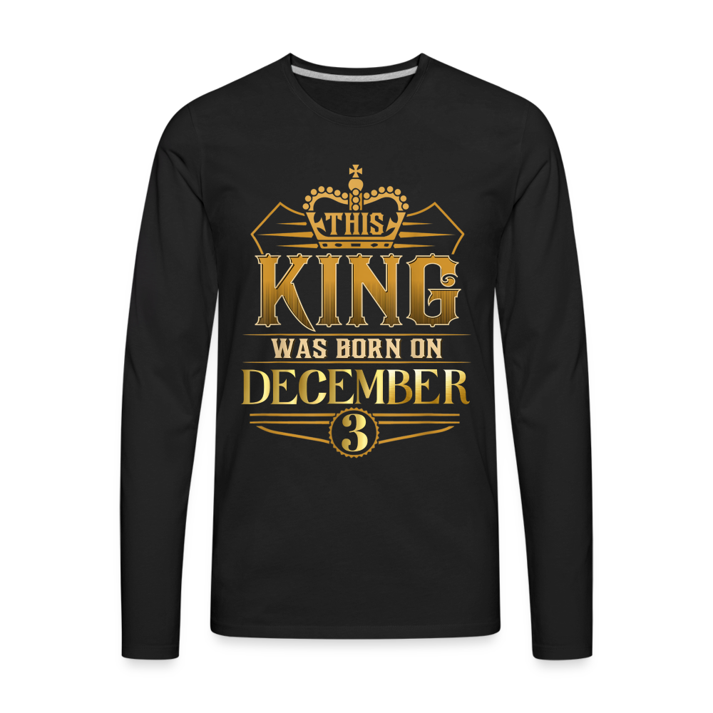 KING 3RD DECEMBER FULL SLEEVES MENS SHIRT - black