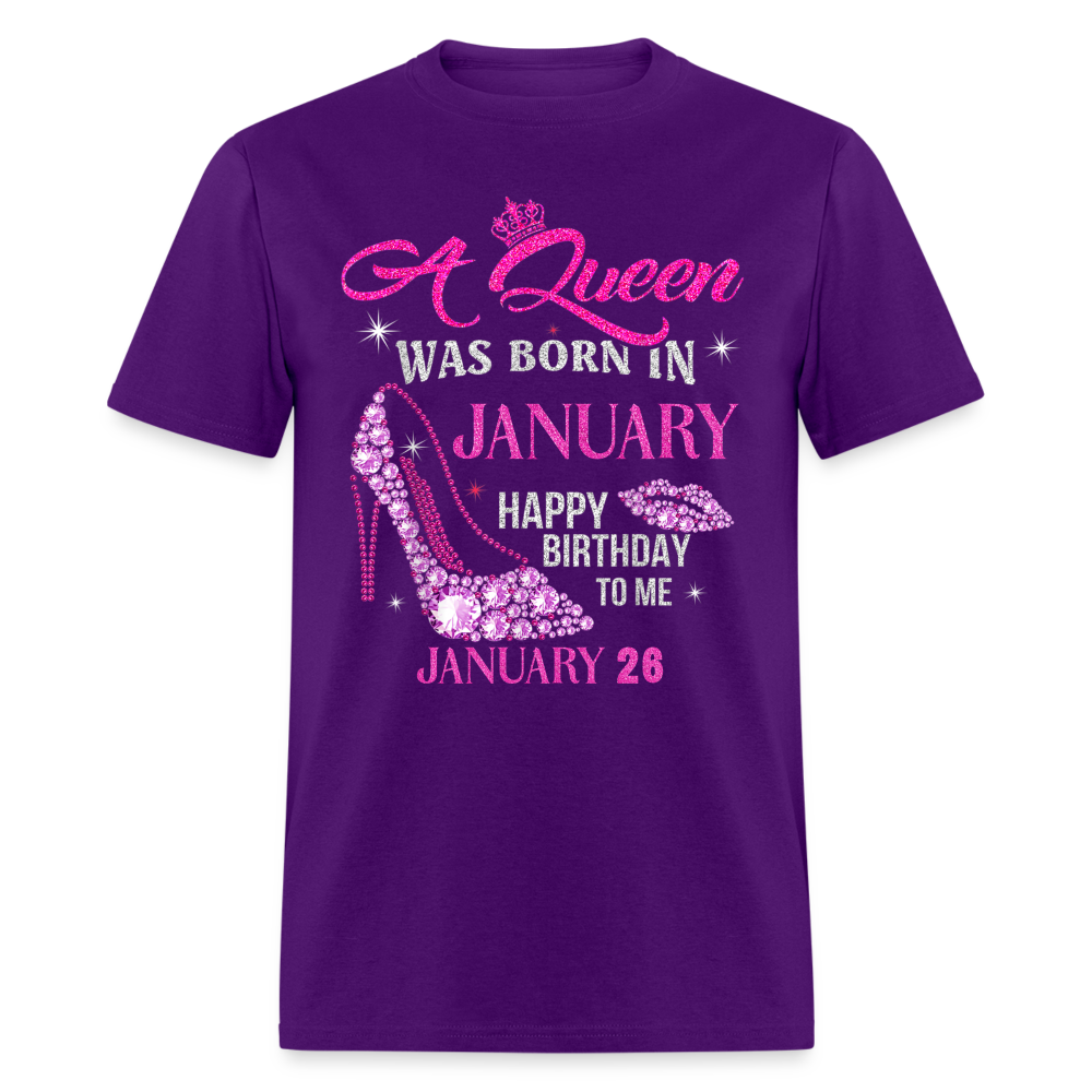 26TH JANUARY QUEEN UNISEX SHIRT - purple