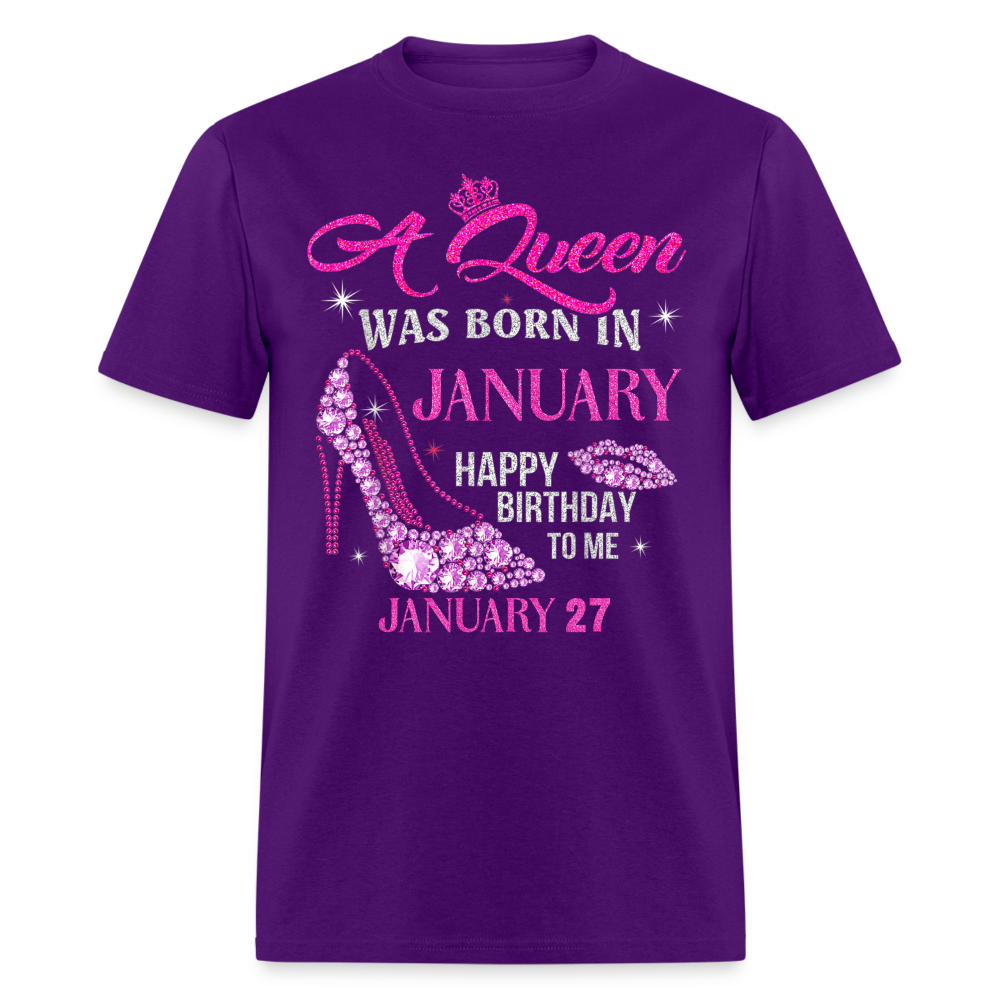 27TH JANUARY QUEEN UNISEX SHIRT - purple