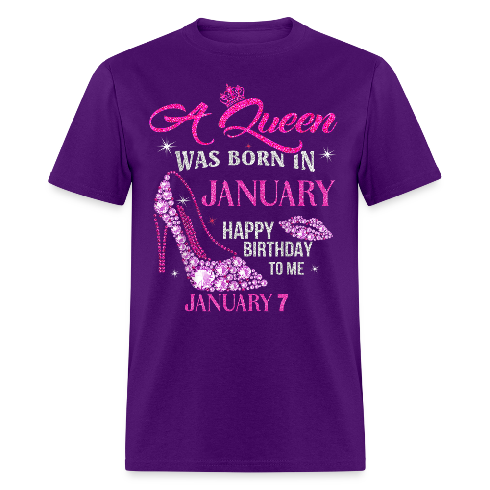 7TH JANUARY QUEEN UNISEX SHIRT - purple