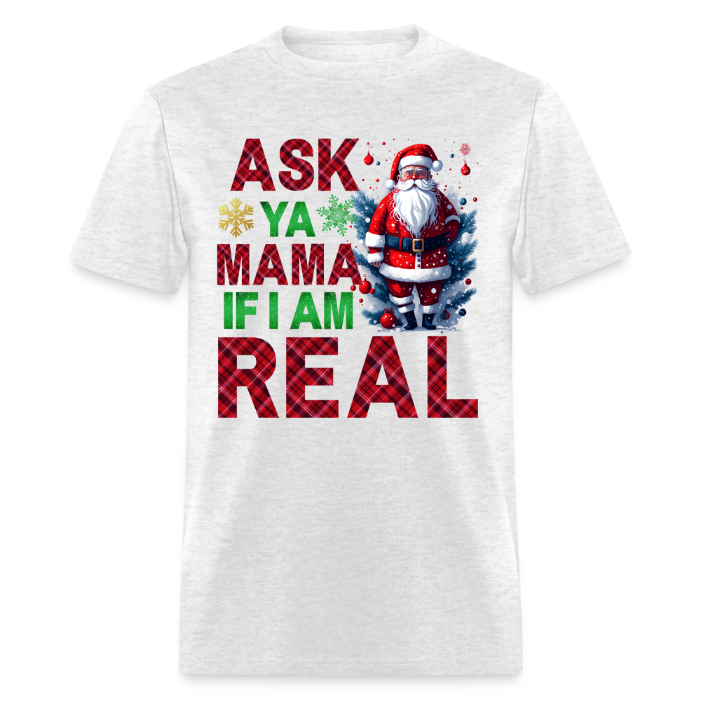 ASK MAMA CHRISTMAS SHIRT - light heather gray