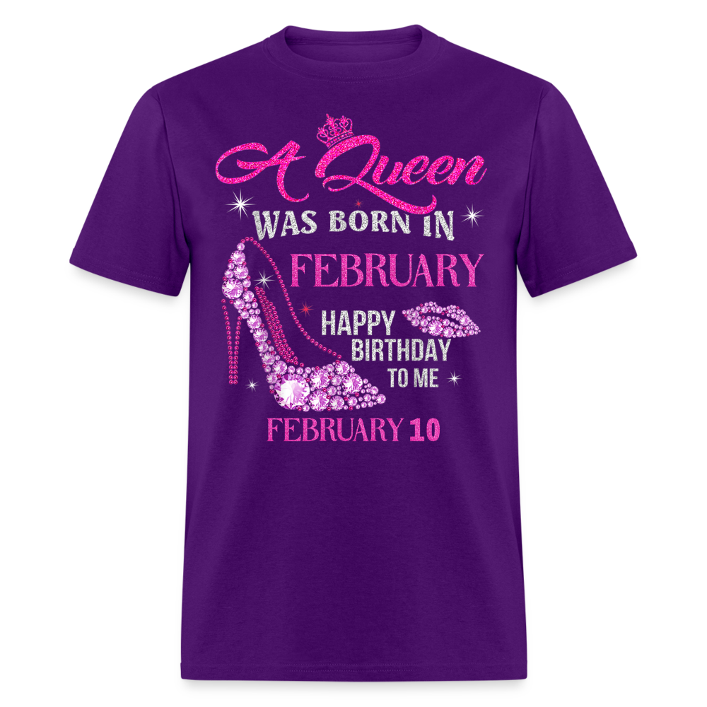 10TH FEBRUARY QUEEN SHIRT - purple
