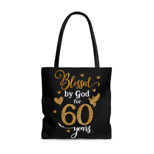 BLESSED 60 YEARS TOTE BAG