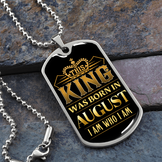 KING AUGUST TAG NECKLACE