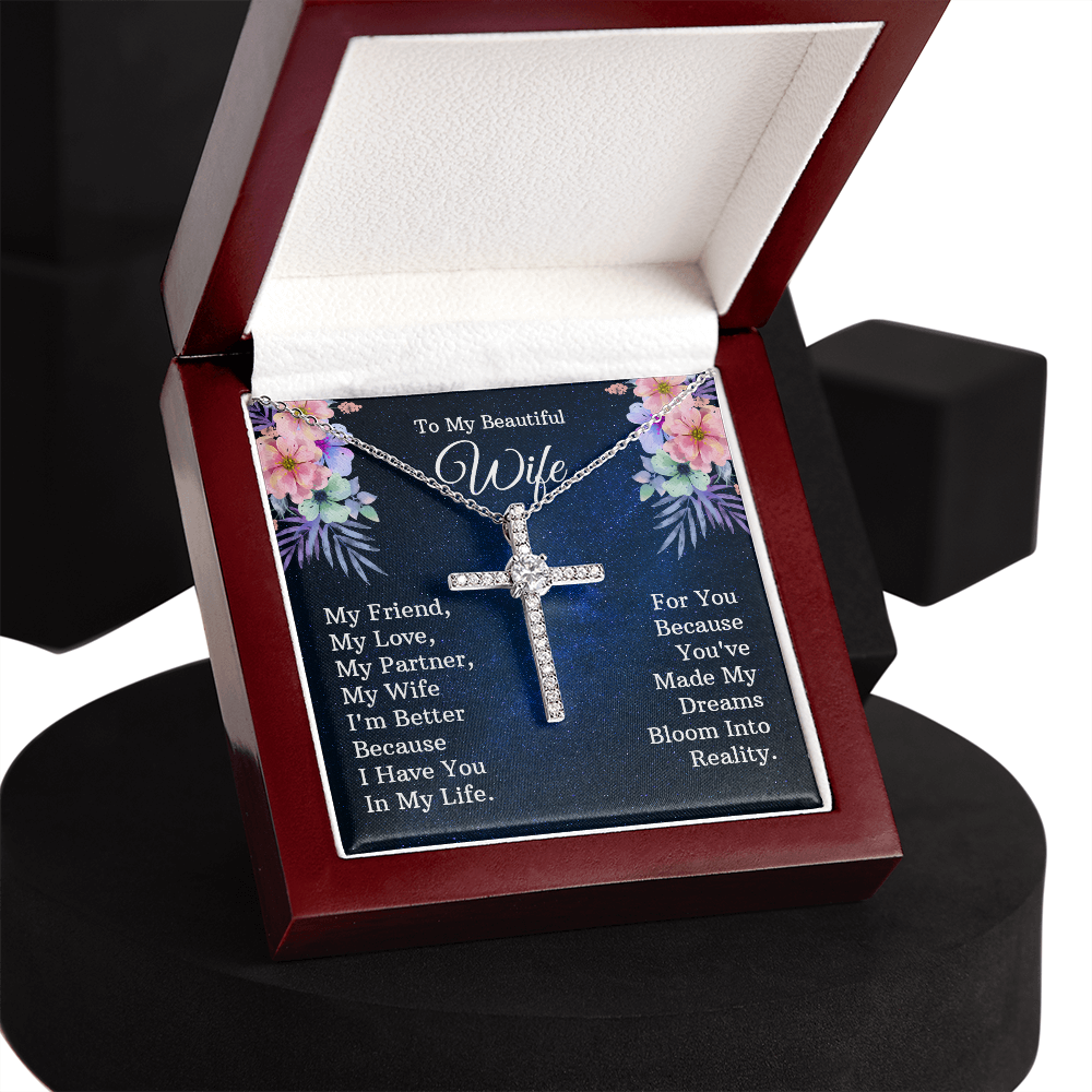 MY WIFE FRIEND CROSS NECKLACE