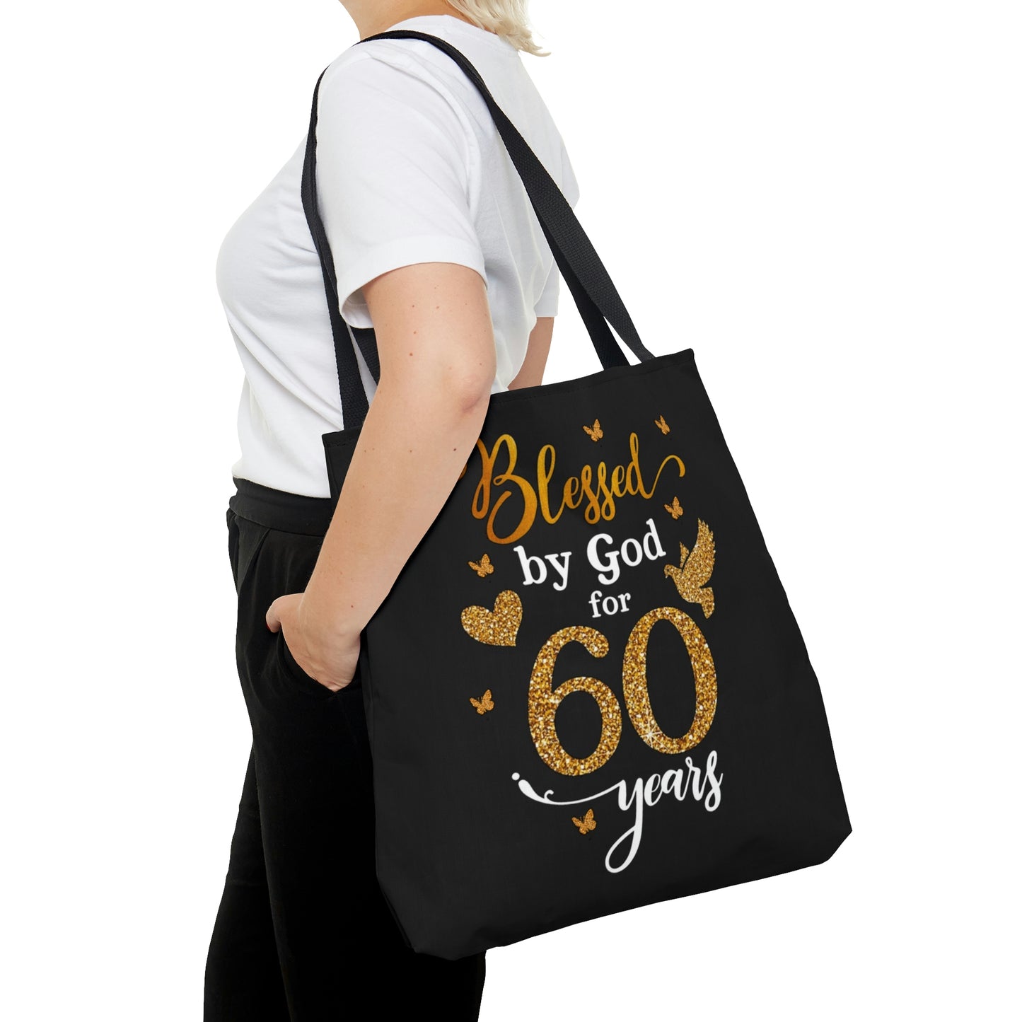 BLESSED 60 YEARS TOTE BAG