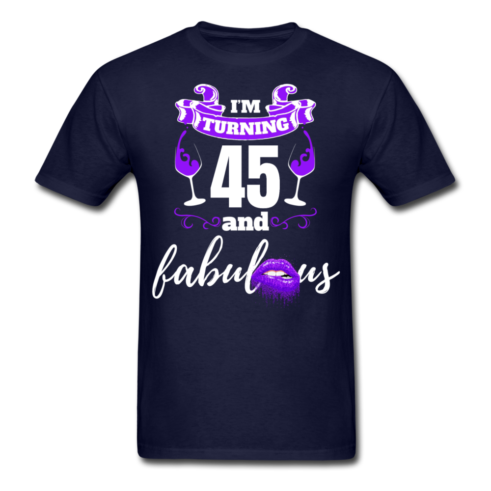 TURNING 45 FABULOUS SHIRT - navy