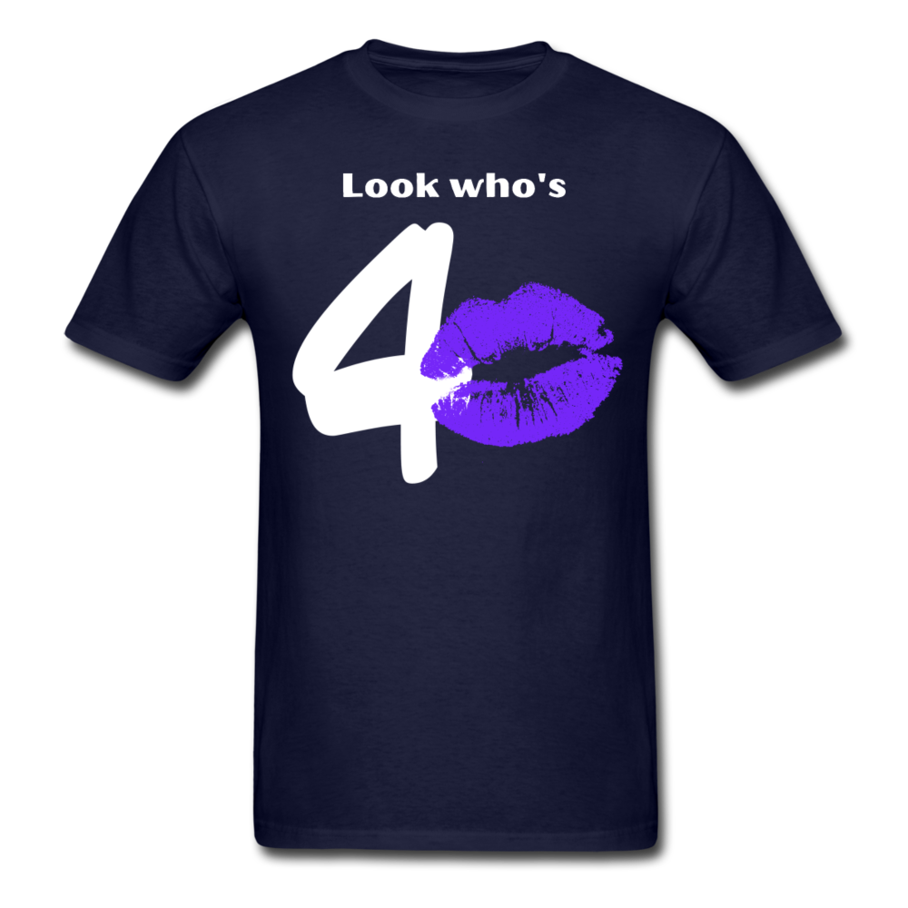 LOOK WHO'S 40 SHIRT - navy