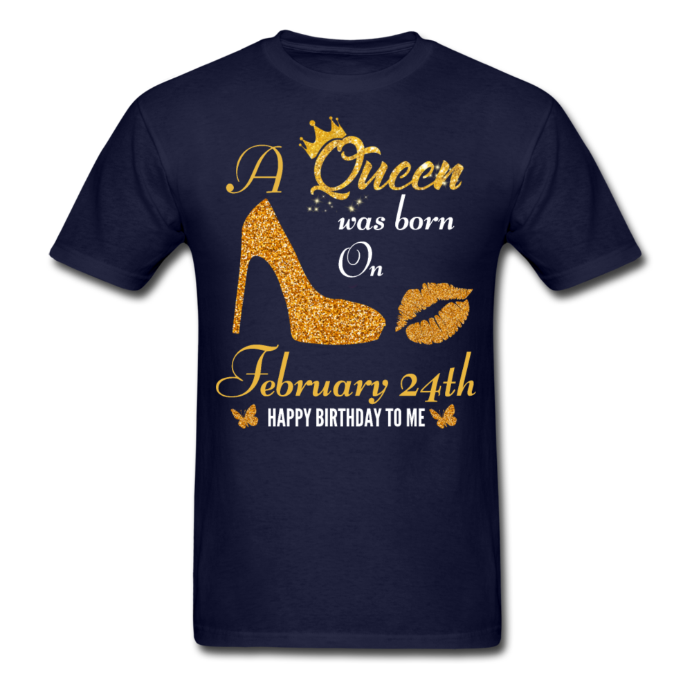 QUEEN 24TH FEB UNISEX SHIRT - navy
