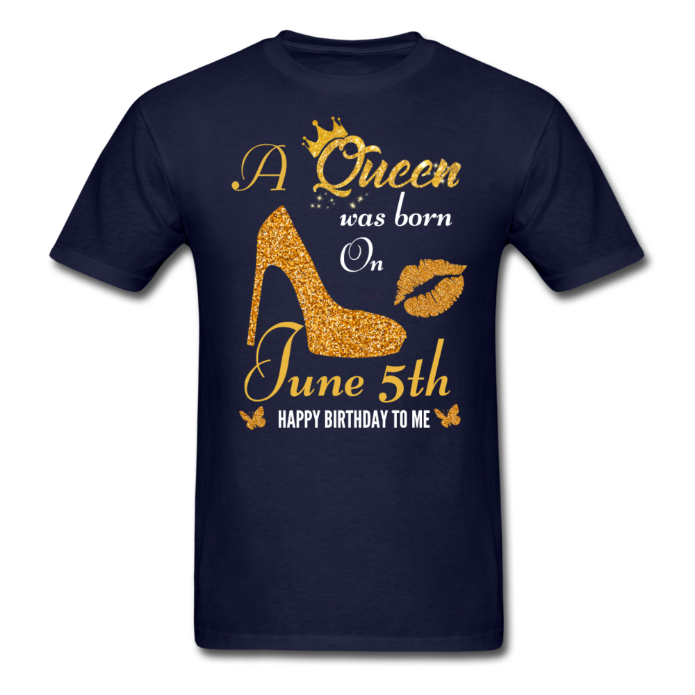 QUEEN 5TH JUNE UNISEX SHIRT - navy