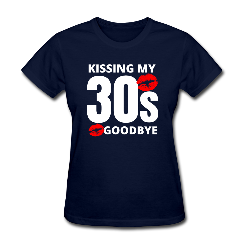 KISSING 30S WOMEN'S SHIRT - navy