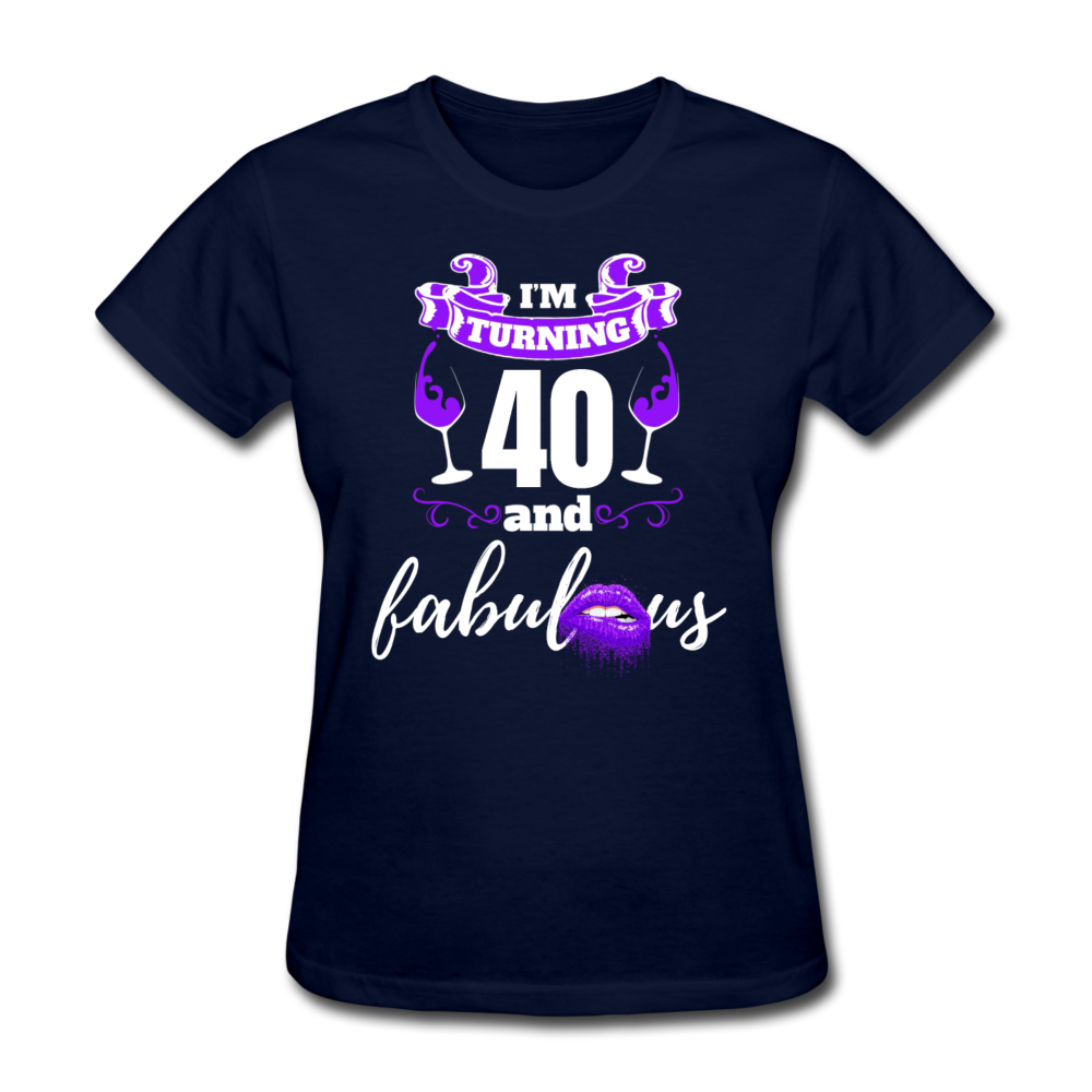 TURNING 40 FAB WOMEN'S SHIRT - navy