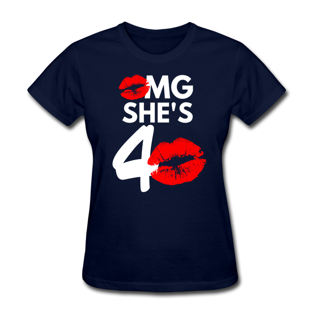 OMG 40 WOMEN'S SHIRT - navy