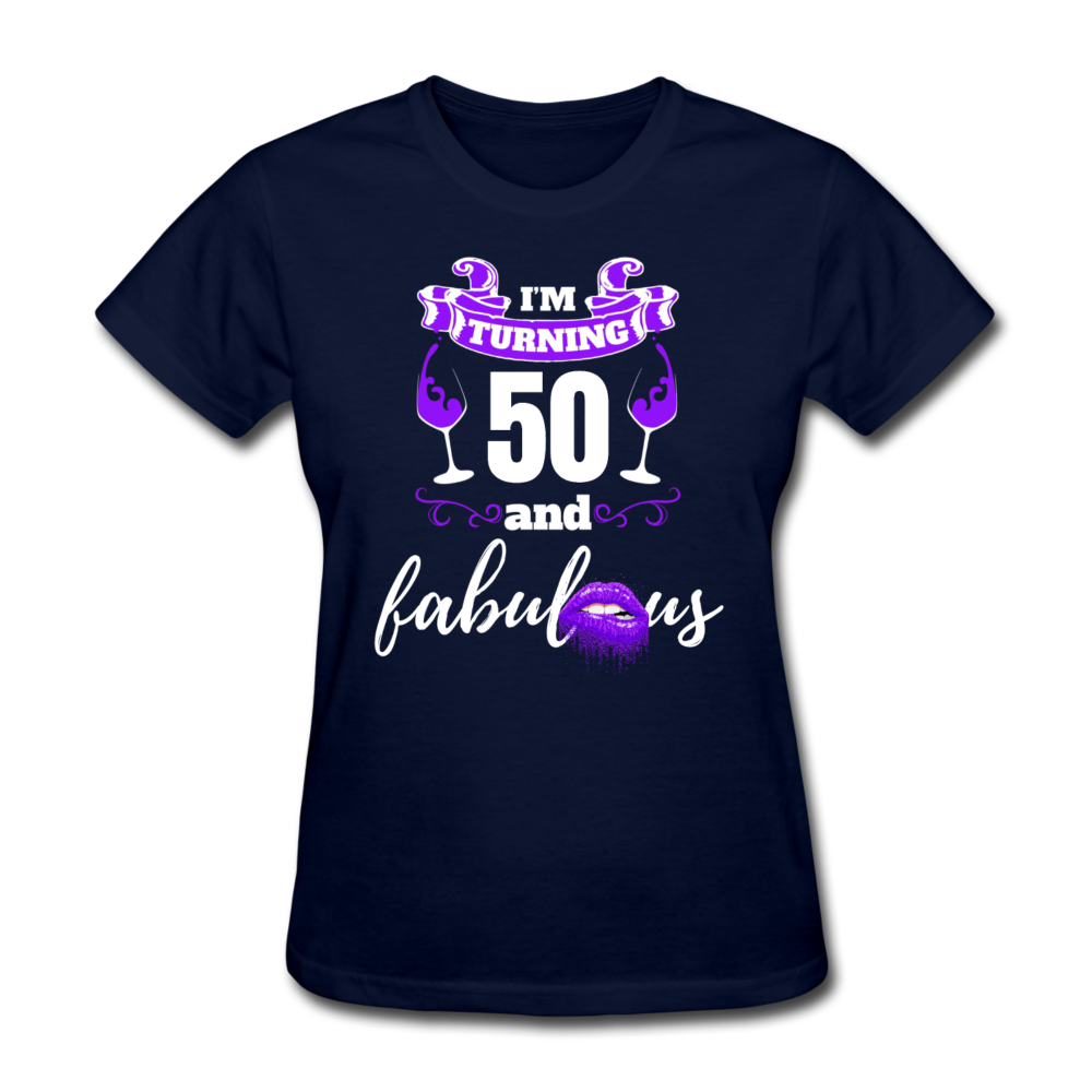 TURNING 50 FAB WOMEN'S SHIRT - navy