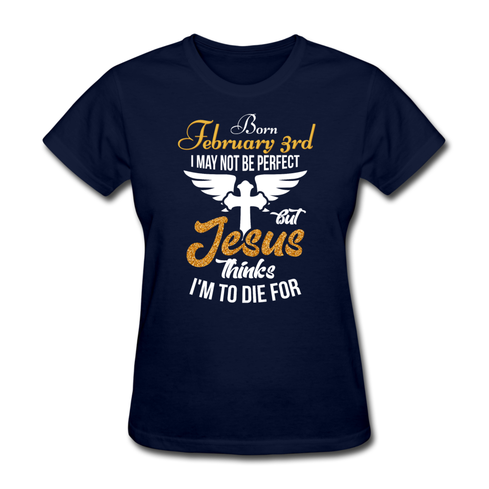 FEB 3RD JESUS WOMEN'S SHIRT - navy
