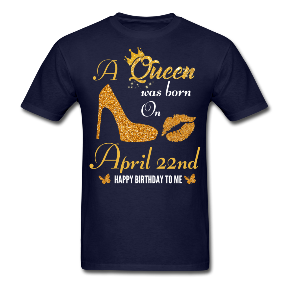 QUEEN 22ND APRIL UNISEX SHIRT - navy
