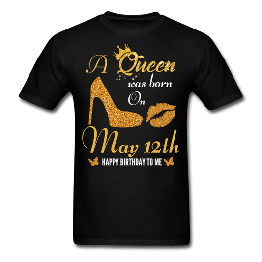 QUEEN 12TH MAY UNISEX SHIRT - black