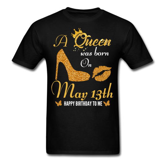 QUEEN 13TH MAY UNISEX SHIRT - black