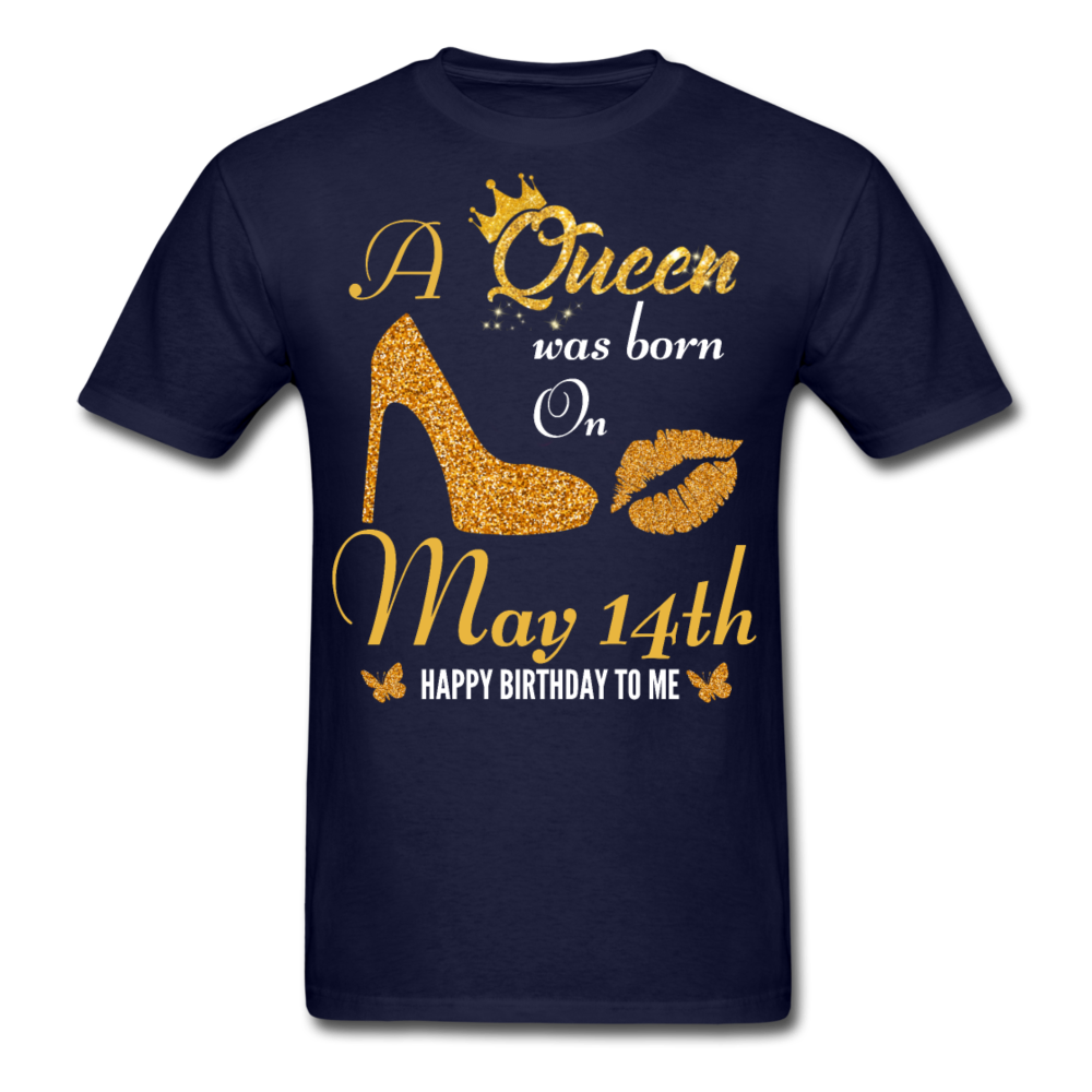 QUEEN 14TH MAY UNISEX SHIRT - navy