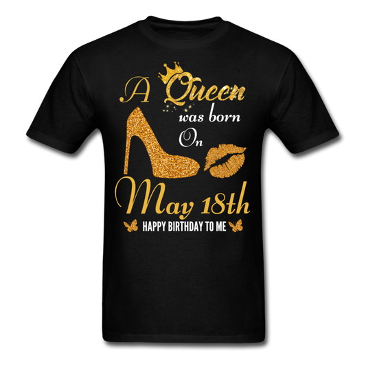 QUEEN 18TH MAY UNISEX SHIRT - black