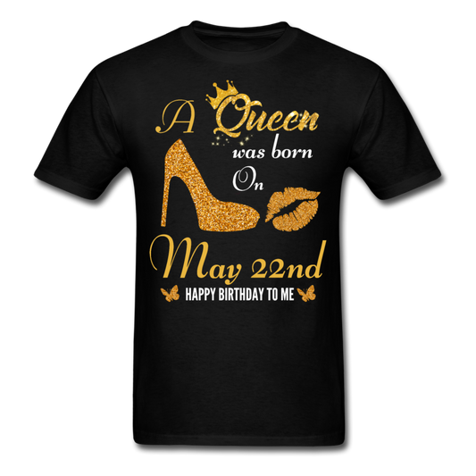 QUEEN 22ND MAY UNISEX SHIRT - black