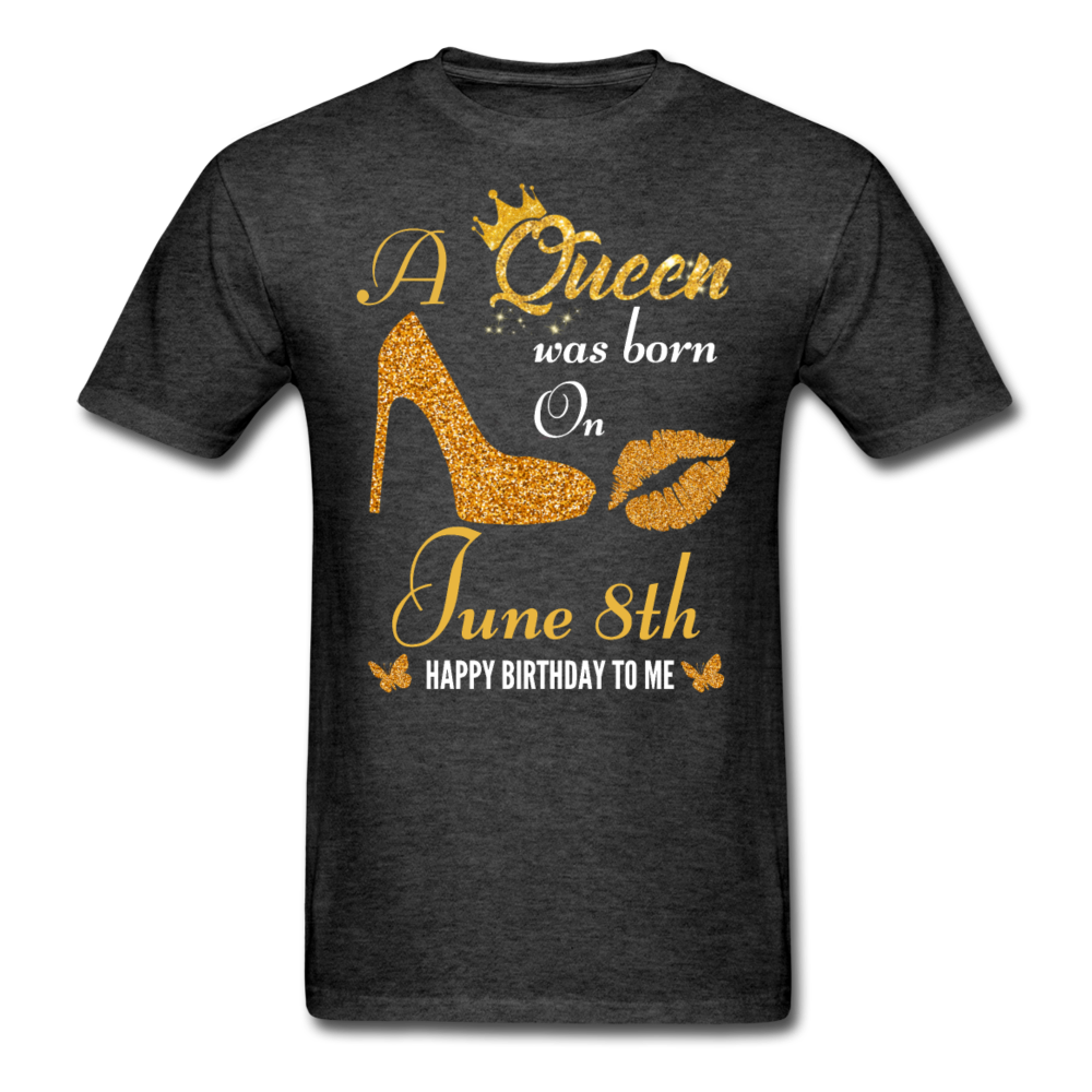QUEEN 8TH JUNE UNISEX SHIRT - heather black