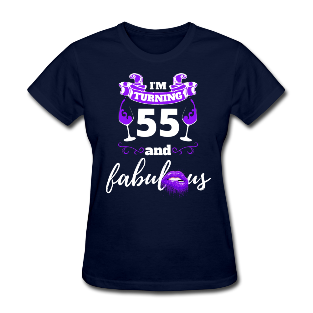 TURNING 55 WOMEN'S SHIRT - navy