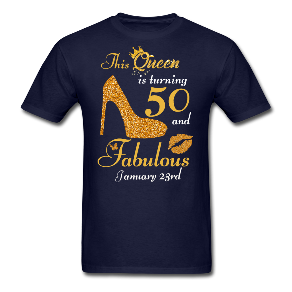 QUEEN 50 FAB JAN 23rd UNISEX SHIRT - navy