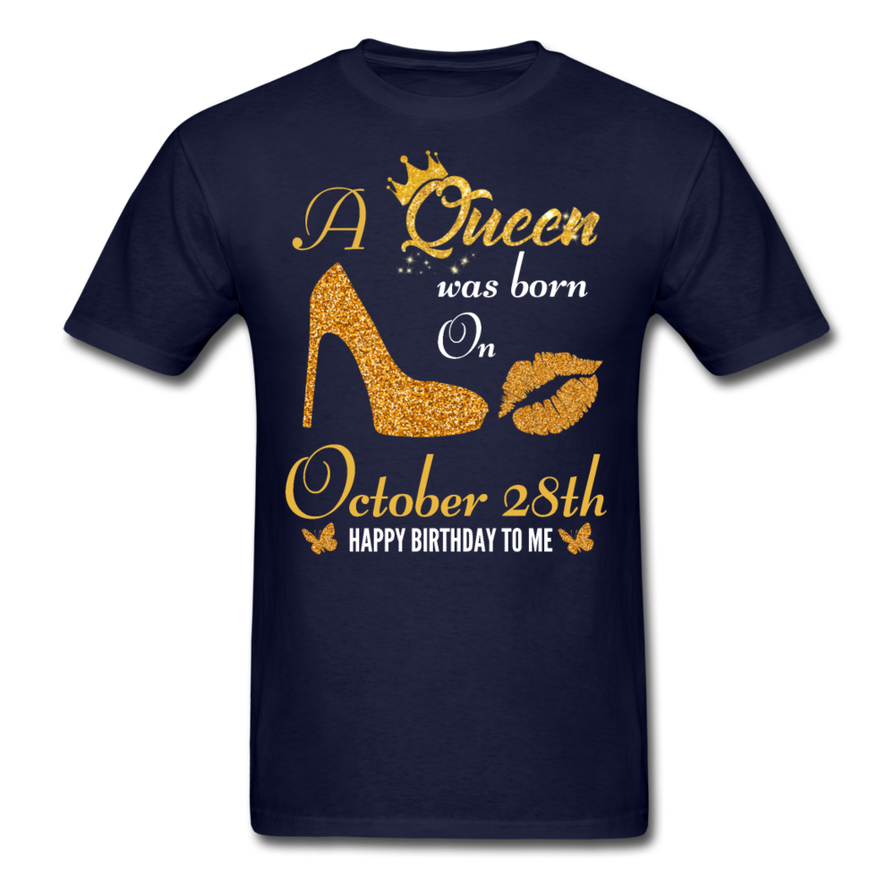 QUEEN 28TH OCTOBER UNISEX SHIRT - navy