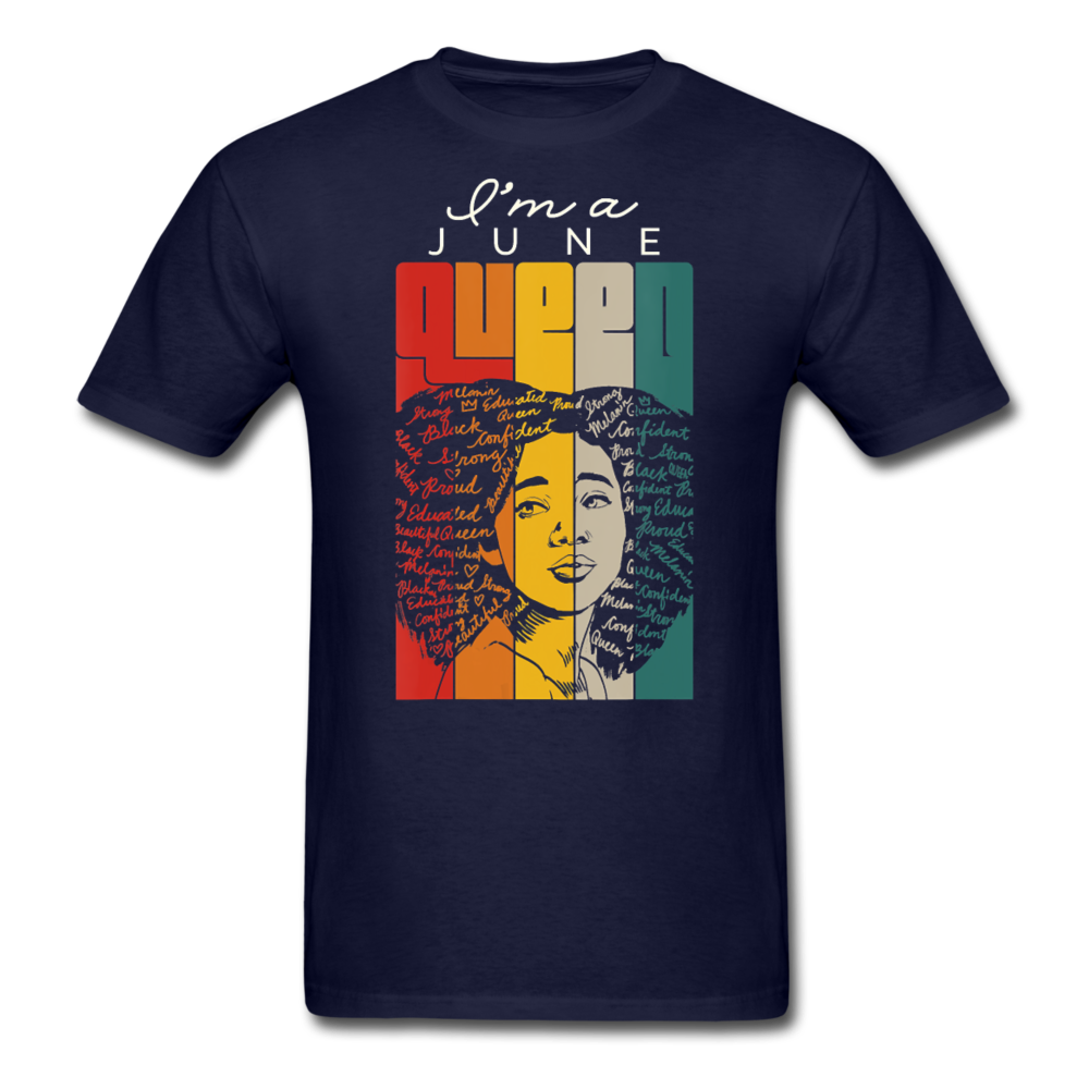 I M JUNE QUEEN UNISEX SHIRT - navy