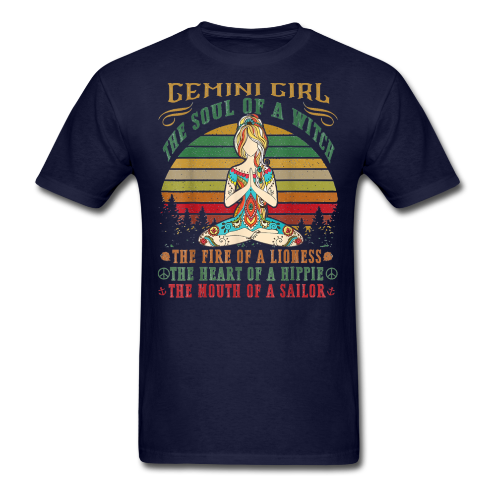GEMINI LIONESS GIRL UNISEX SHIRT - navy