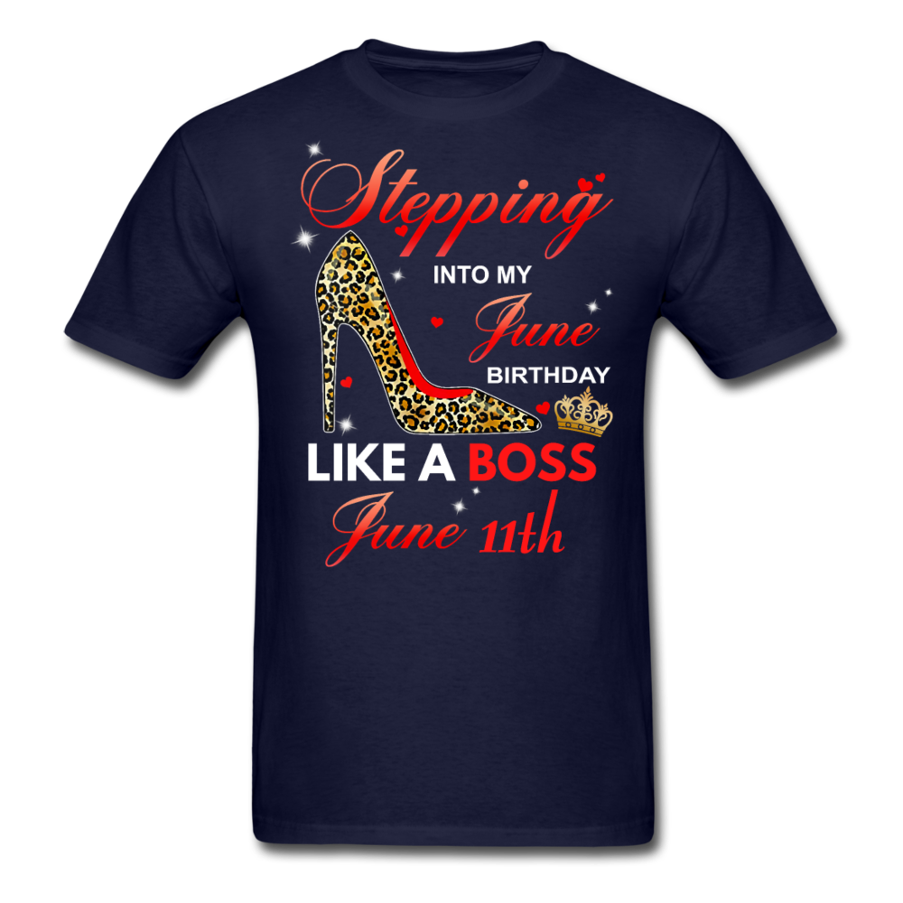 STEPPING JUNE 11TH UNISEX SHIRT - navy