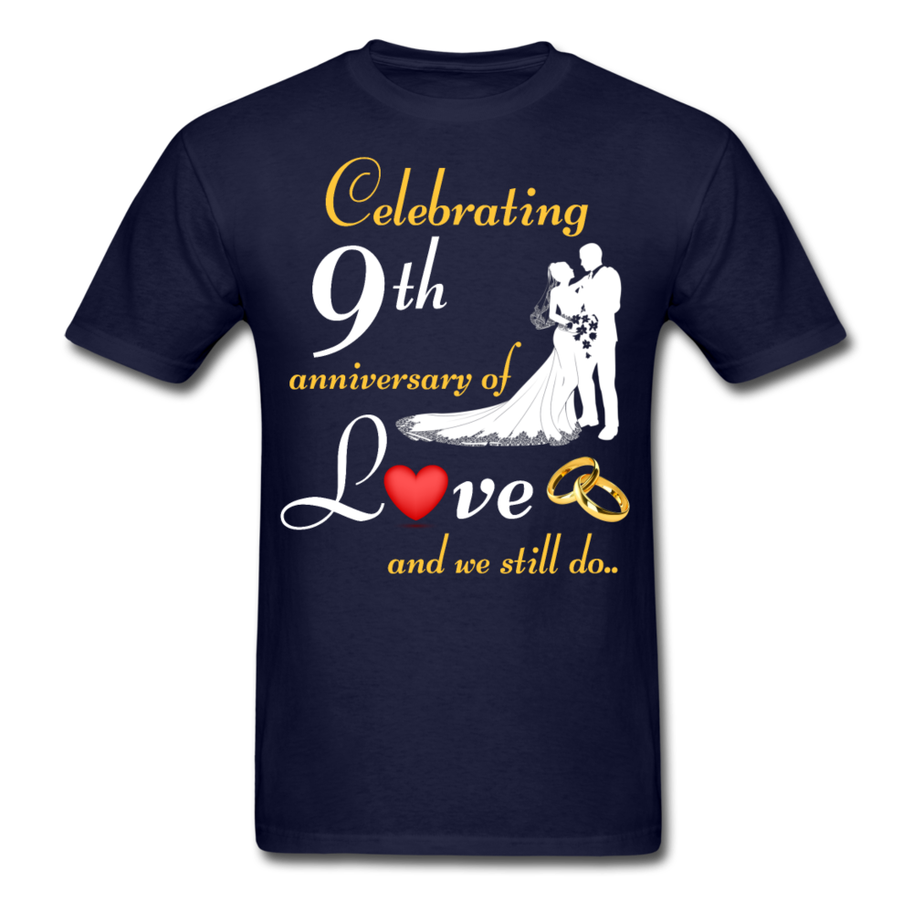 9TH ANNIVERSARY COUPLE SHIRT - navy