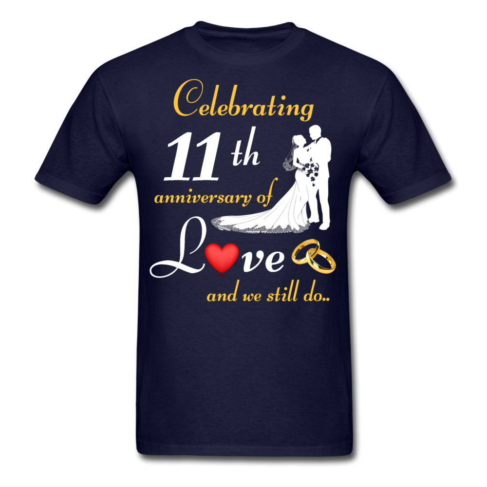 11TH ANNIVERSARY COUPLE SHIRT - navy