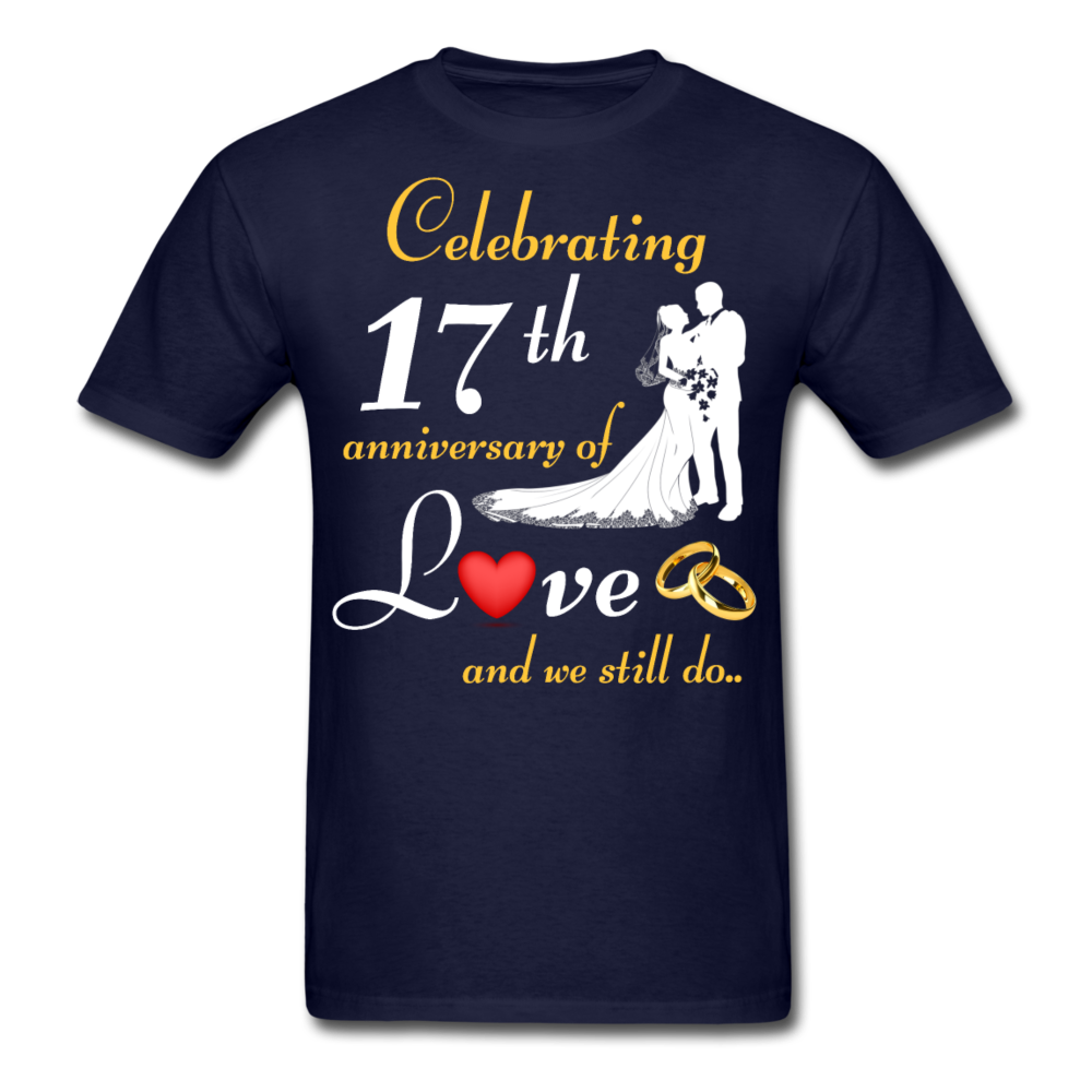 17TH ANNIVERSARY COUPLE SHIRT - navy