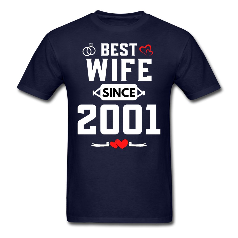 BEST WIFE 2001 UNISEX SHIRT - navy