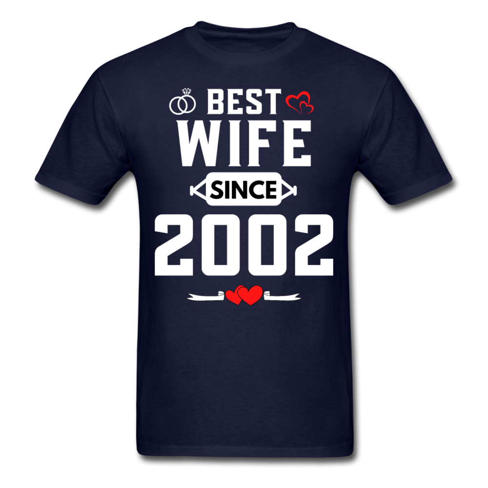 BEST WIFE 2002 UNISEX SHIRT - navy